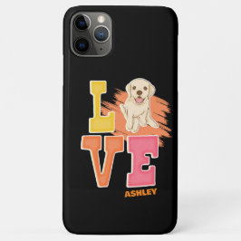 Capa Para iPhone 11 Pro Max Amor Labrador Retriever Cachorro Cachorro Pai Mãe