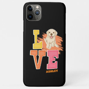 Capa Para iPhone 11 Pro Max Amor Labrador Retriever Cachorro Fofo Pai de Cacho