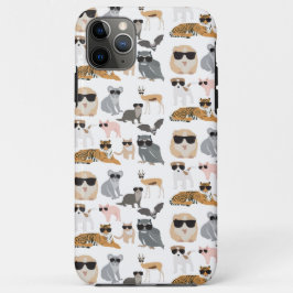 Capa Para iPhone 11 Pro Max Animais legal e Engraçados Vestindo óculos escuros
