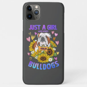Capa Para iPhone 11 Pro Max Apenas uma garota bonita adora girassol inglês