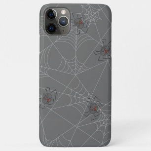 Capa Para iPhone 11 Pro Max Aranhas do Dia das Bruxas e abóboras
