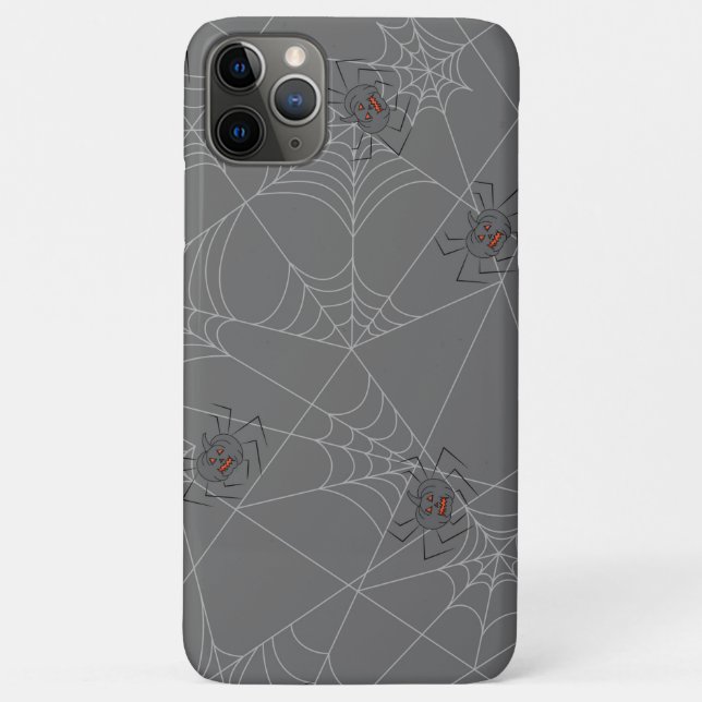 Capa Para iPhone 11 Pro Max Aranhas do Dia das Bruxas e abóboras (Verso)