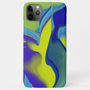 Capa Para iPhone 11 Pro Max Arco-íris 3D Abstrato em verde-roxo amarelo
