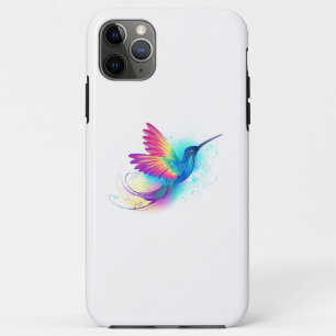 Capa Para iPhone 11 Pro Max Arco-Íris Exótico Hummingbird