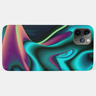 Capa Para iPhone 11 Pro Max Arte 3D Metálica Futurística Abstrato