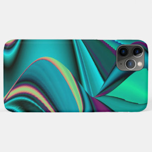 Capa Para iPhone 11 Pro Max Arte 3D Metálica Futurística Abstrato