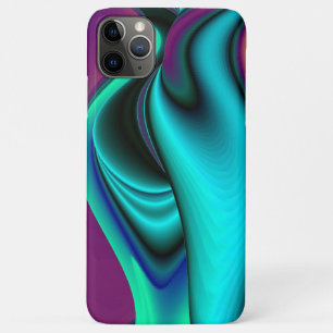 Capa Para iPhone 11 Pro Max Arte 3D Metálica Futurística Abstrato