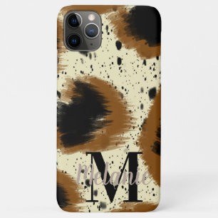 Capa Para iPhone 11 Pro Max Arte Abstrata de Borrifo de Guepardo Moderno