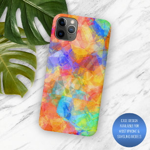 Capa Para iPhone 11 Pro Max Arte abstrata funky aqua azul roxo rosa laranja