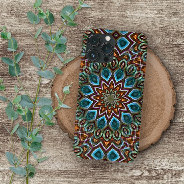 Capa Para iPhone 11 Pro Max Arte de Mandala Boêmio Moderno Elegante (Criador carregado)