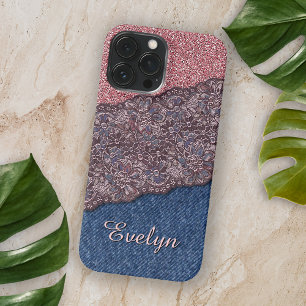Capa Para iPhone 11 Pro Max Arte de rendas flexíveis com Na moda de corte ele