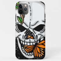 Arte Digital Crânio e Borboleta