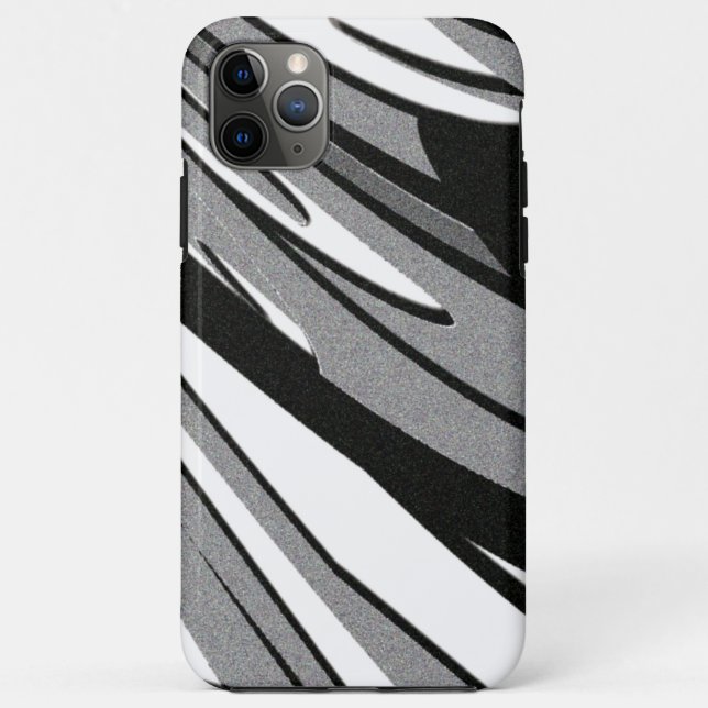 Capa Para iPhone 11 Pro Max Arte em forma de preto e branco (Verso)