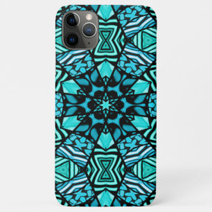 Capa Para iPhone 11 Pro Max Arte étnica do mosaico de turquesa bonita do Aqua