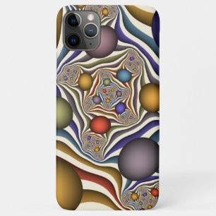 Capa Para iPhone 11 Pro Max Arte Fractal Abstrato Colorida