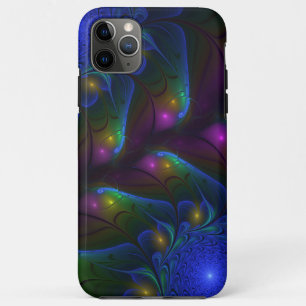Capa Para iPhone 11 Pro Max Arte Fractal Colorida Luminosa Abstrato Moderna