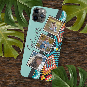 Capa Para iPhone 11 Pro Max Arte Mosaica Indiana Nativa Americana Colorida Per