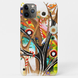 Capa Para iPhone 11 Pro Max Árvore mágica de Natal arco-íris doce cana de inve