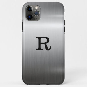 Capa Para iPhone 11 Pro Max Aspecto metálico sem aço inoxidável