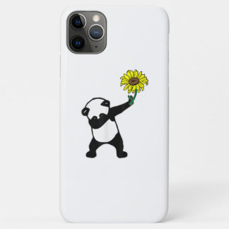 Capa Para iPhone 11 Pro Max Autista | Dabbing Panda Bear Sunflower