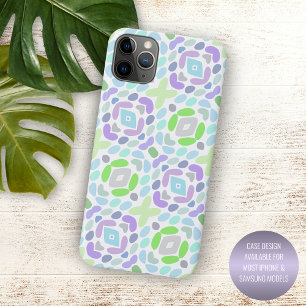 Capa Para iPhone 11 Pro Max Azul Claro Rosa Roxo Verde Lima Arte Africana