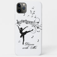 Bailarina Dançando com Notas Musicais