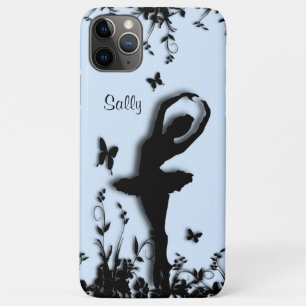 Capa Para iPhone 11 Pro Max Ballerina no Jardim Azul Pessoal