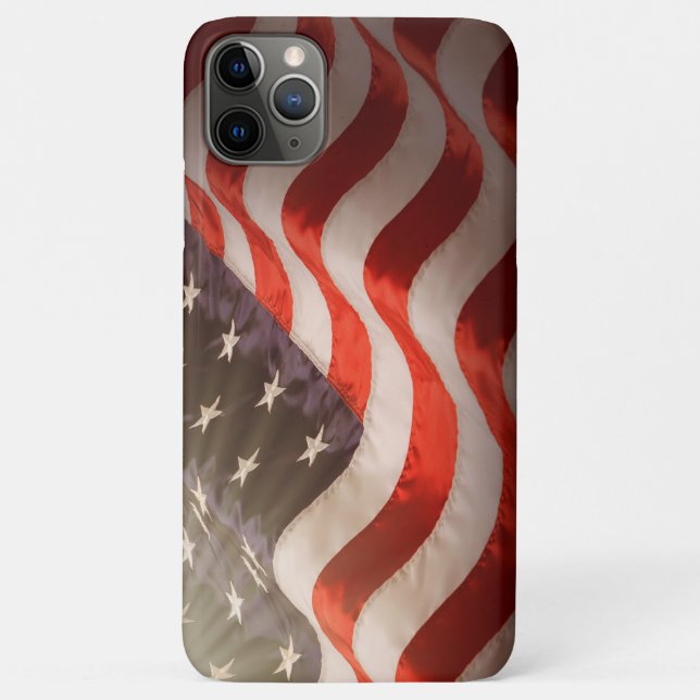 Capa Para iPhone 11 Pro Max Bandeira Americana (Verso)