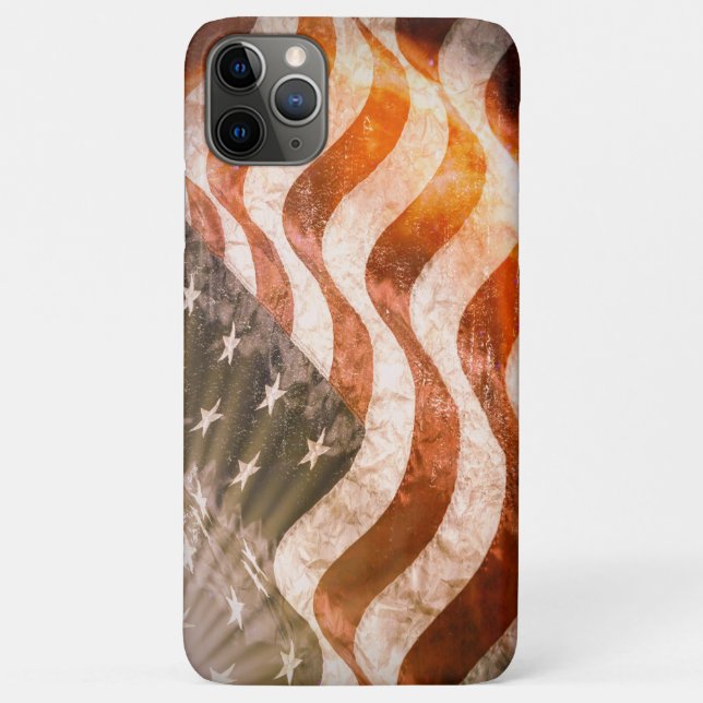 Capa Para iPhone 11 Pro Max Bandeira Americana (Verso)