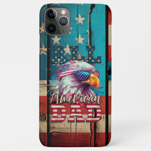 Capa Para iPhone 11 Pro Max Bandeira Bald Eagle USA - Pai Americano 4 de julho