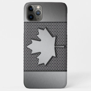 Capa Para iPhone 11 Pro Max Bandeira de metal escovado
