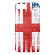 Bandeira Inglesa Americana| Grãos de Madeira e Pai