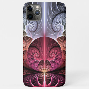 Capa Para iPhone 11 Pro Max Batida do Coração, Arte Fractal Surrealista Abstra