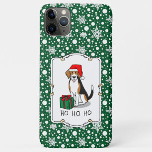 Capa Para iPhone 11 Pro Max Beagle Natal Santa Hat (triz cor 3)