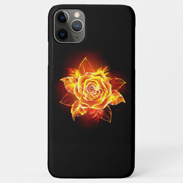 Capa Para iPhone 11 Pro Max Blooming Fire Rosa (Verso)