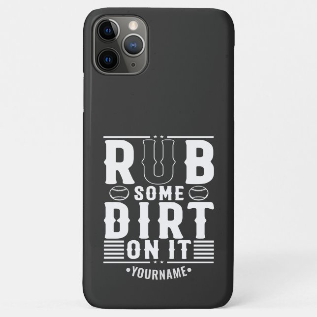 Capa Para iPhone 11 Pro Max Bola De Beisebol Engraçada Nela (Verso)