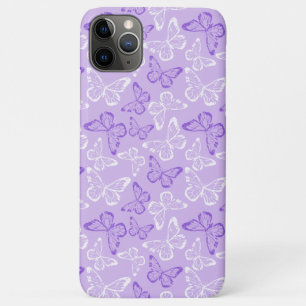 Capa Para iPhone 11 Pro Max Borboleta Roxa