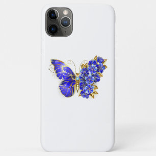 Capa Para iPhone 11 Pro Max Borboleta Safira Flor