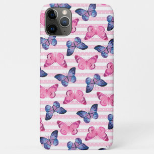 Capa Para iPhone 11 Pro Max Borboletas Rosa Fofas
