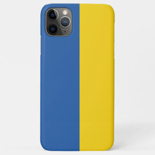Capa Para iPhone 11 Pro Max Botão Bandeira da Ucrânia