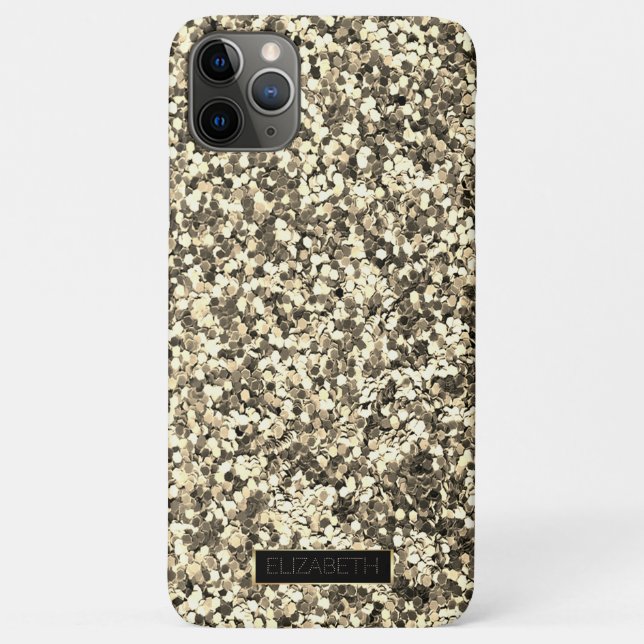 Capa Para iPhone 11 Pro Max Brilho Dourado Espelhado na Moda, Quadro - Persona (Verso)