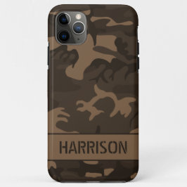 Capa Para iPhone 11 Pro Max Brown Camouflage