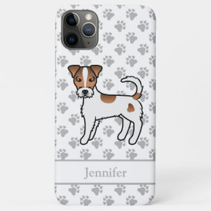 Capa Para iPhone 11 Pro Max Brown Rough Casaco Parson Russell Terrier & Name