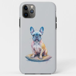 Capa Para iPhone 11 Pro Max Bulldog Francés Colorido y Artístico
