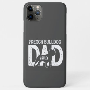 Capa Para iPhone 11 Pro Max Bulldog Francês  Pai Cachorro Pai Presente