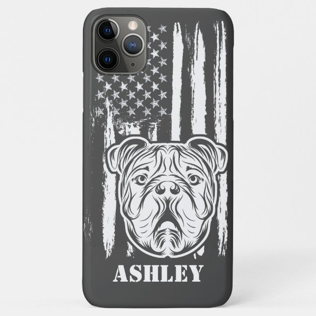Capa Para iPhone 11 Pro Max Bulldog Inglês Kawaii Presente Fofo Case-Mate Cach (Verso)