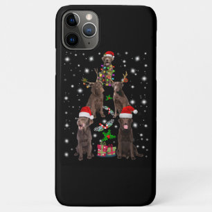 Capa Para iPhone 11 Pro Max Cachorro Árvore de Natal do Chocolate Labrador