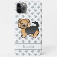 Cachorro de desenho Norfolk Terrier preto e marrom
