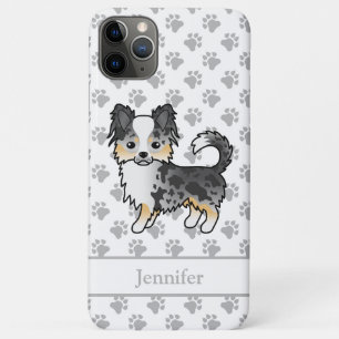 Capa Para iPhone 11 Pro Max Cachorro e nome do desenho animado Casaco Chihuahu