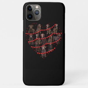 Capa Para iPhone 11 Pro Max Cachorro  Namorados Labrador de Chocolate Cardíaco